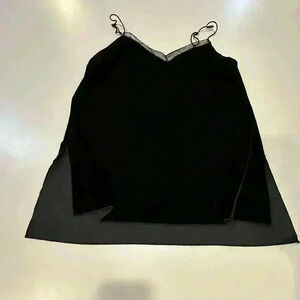 Free People Black Velvet Tank Size XS with adjustable Straps